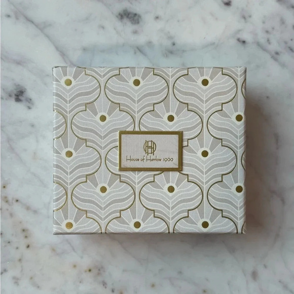 House of Harlow 1960 Gold-Plates Dangle Monstera Earrings - Picture 4 of 4